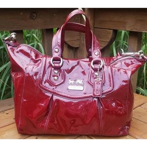 Ashley Carryall Patent Leather Convertible Satchel Handbag